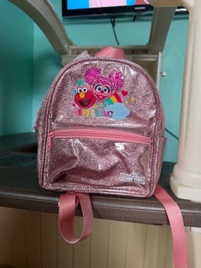 Sesame Street Pink Glitter Abby Cadabby & Elmo Kids Backpack